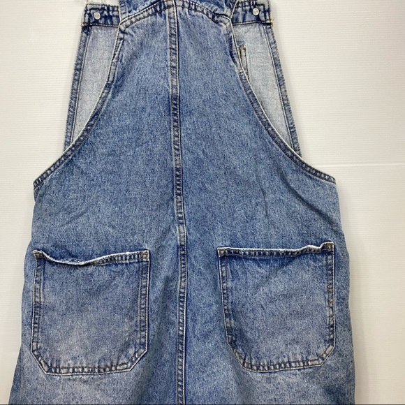 COTTON ON Blue Wash Demin Overalls Shorts Size 10 - Picture 7 of 13